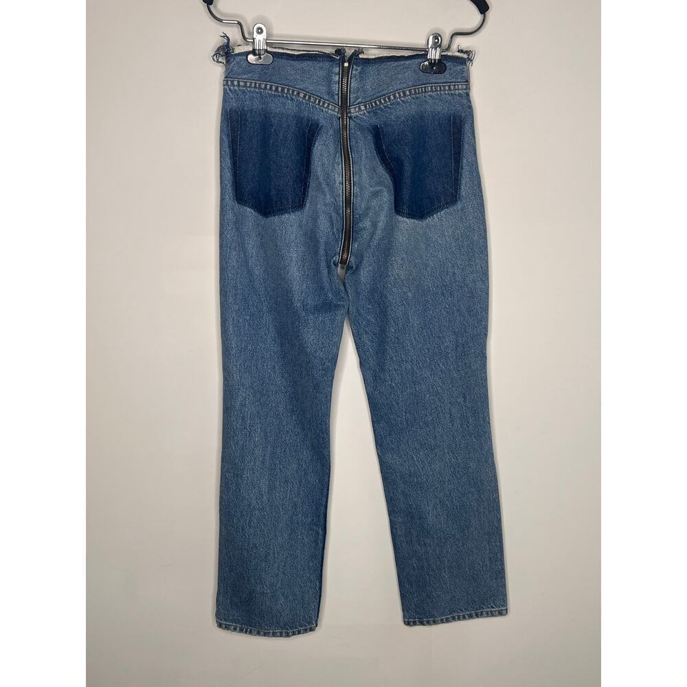 Reformation High Rise Straight Leg Ankle Zipper Jean Celtic Wash Women's Size 26 - Picture 7 of 11